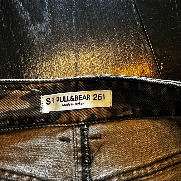 Pull&Bear Small Camouflage Camo Short Skirt Denim - Picture 7 of 7